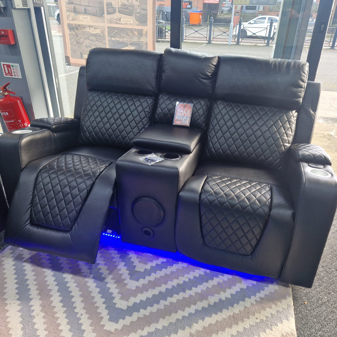 ENV Florida Electric Recliners 3+2 Seater Leather Sofa (Black, Grey, Brown) Blutooth Speakers/LED LIGHTS/WIRELESS CHARGER