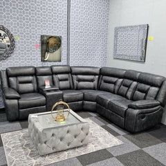 Nova Electric Recliner Leather Corner Sofa - Envogue Furniture uk